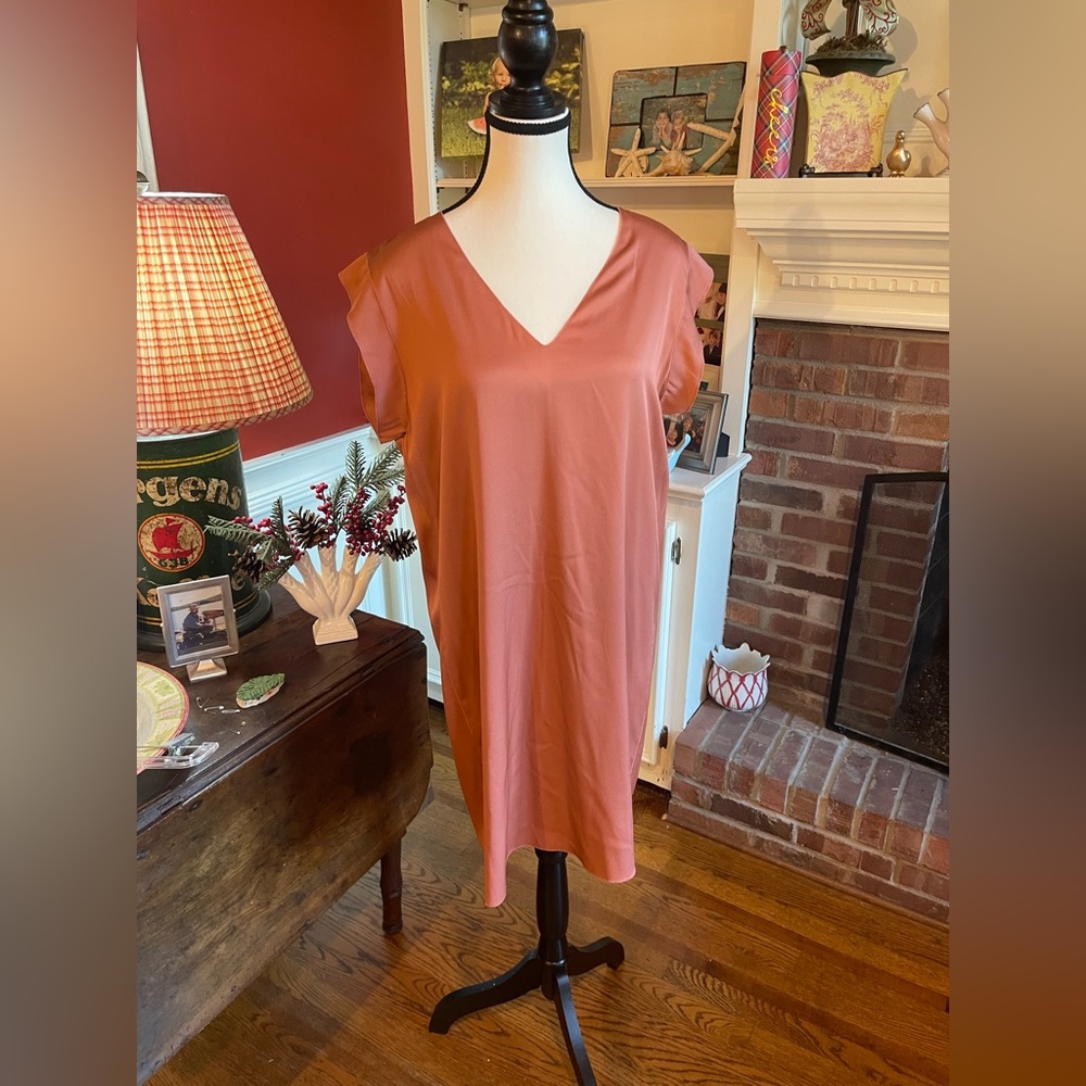 VINCE Dress, NWT, Size 10, Salmon Color, Silk